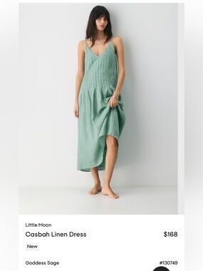 Aritzia Little Moon Casbah Linen Dress
